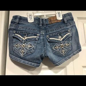 Denim shorts with crystals by Soundgirl
